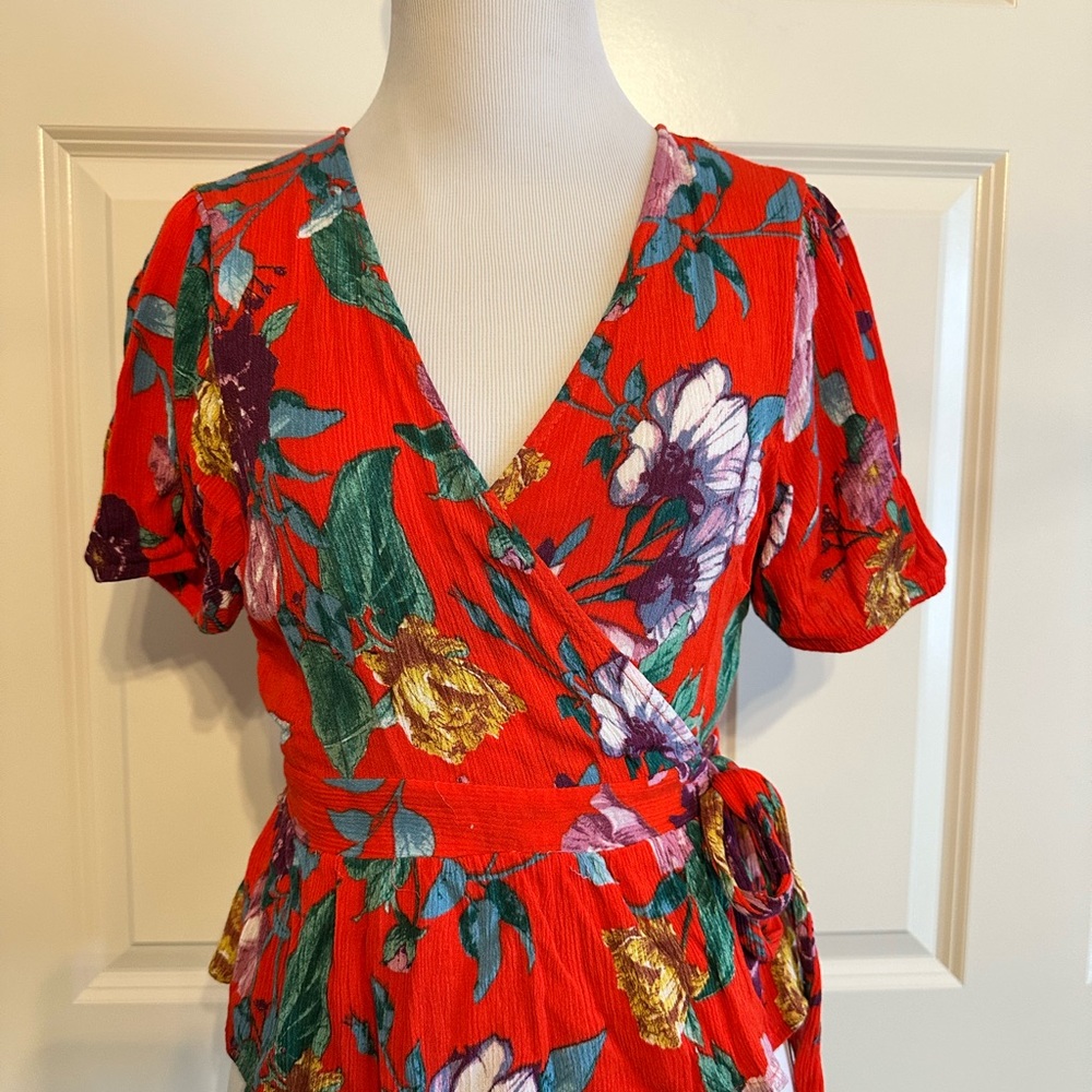 Floral Wrap blouse